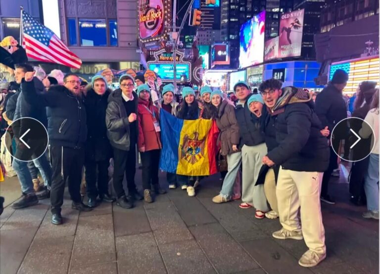 Delegation of nine Jewish teens from Chabad of Moldova attending the CTeen International Shabbaton in New York